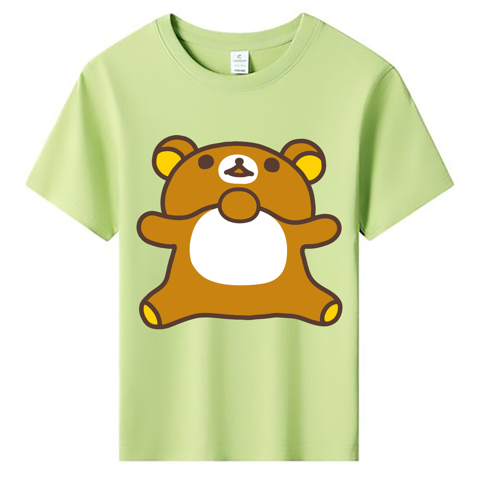（画像用） リラックマ リラックマ キイロイトリ Rilakkuma Korilakkuma Kiiroitori 綿100％キッズTシャツ（フロントプリント）
